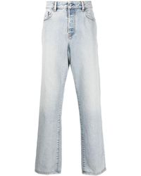 DIESEL Denim 1955 Bleached Straight Leg Jeans in Blue for Men | Lyst
