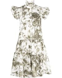 Erdem - Floral-print Cotton Dress - Lyst