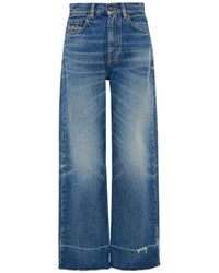 Chloé - Bootcut Jeans Met Vervaagd Effect En Franje - Lyst