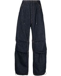 DARKPARK - Contrast-stitching Cotton Wide-leg Jeans - Lyst