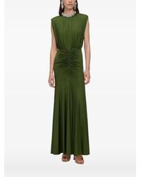 Self-Portrait - Jersey Gathered Maxi Dress - Lyst