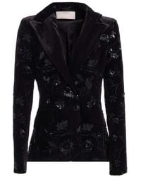 Elie Saab - Sequin-Embellished Embroidered Blazer - Lyst