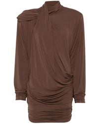 Entire studios - Dalters Draped Long-Sleeve Mini Dress - Lyst