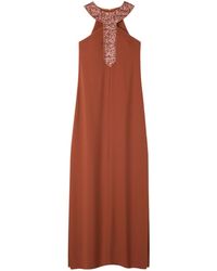 St. John - Bead-embellished Maxi Dress - Lyst