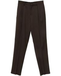Lardini - Pleated Straight-Leg Trousers - Lyst