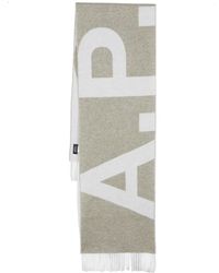 A.P.C. - Schal Mit Intarsien-Logo - Lyst
