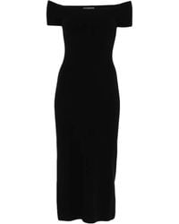 Bompard - Bardot-Neckline Midi Dress - Lyst