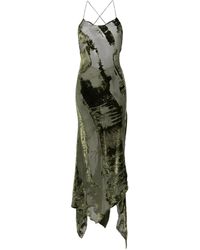 Roberto Cavalli - Velvet Devoré Maxi Dress - Lyst