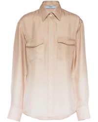Prada - Gradient-effect Silk Shirt - Lyst