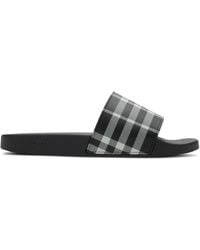 Burberry - Check Slippers - Lyst
