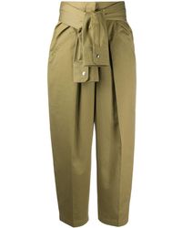 Alexander Wang Weite Hose mit gebundener Taille - Grün