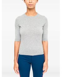 LA ROSE - Round-Neck Short-Sleeve Sweater - Lyst