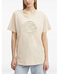 Liu Jo - Embroidered-Logo Round-Neck T-Shirt - Lyst