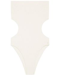 Anine Bing - Zahra Cut Out-detail Strapless Swimsuit - Lyst