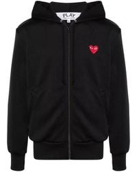 Comme des Garçons - Heart-Patch Zip-Up Hoodie - Lyst
