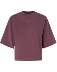 Pinko - T-Shirt With Wide Sleeves And Love Birds Logo - Lyst