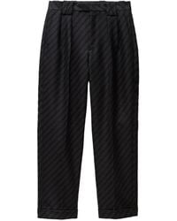 Versace - Pinstripe Wool Dress Trousers - Lyst