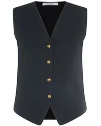 Max Mara - V-Neck Button-Up Gilet - Lyst