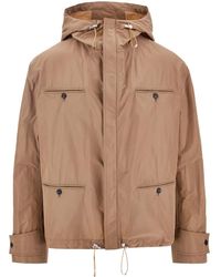 Ferragamo - Chaqueta Con Capucha Y Bolsillos - Lyst