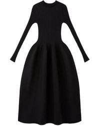 CFCL - Robe En Maille Nervurée À Coupe Évasée - Lyst