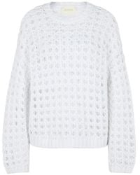 Juvia - Mirja Open-Knit Sweatshirt - Lyst