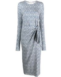 Isabel Marant - Abstract-pattern Midi Dress - Lyst