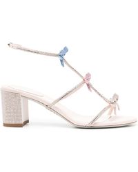 Rene Caovilla - Caterina Embellished Leather Sandals - Lyst