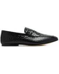 SOPHIQUE - Essenziale Croc-Effect Leather Loafers - Lyst