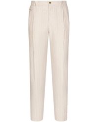 Dolce & Gabbana - Tailored Linen Trousers - Lyst