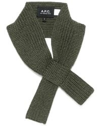 A.P.C. - Luna Ribbed-Knit Scarf - Lyst