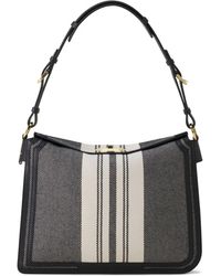 Lanvin - Borsa A Spalla Compagnon A Righe - Lyst