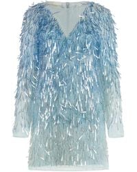 Alberta Ferretti - Sequin-Embellished Mini Dress - Lyst