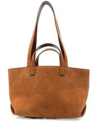 A.P.C. - Logo-Embossed Suede Tote Bag - Lyst