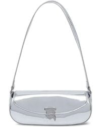 KARL LAGERFELD - Metallic-Effect Logo-Plaque Shoulder Bag - Lyst