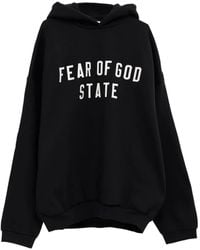 Fear Of God - Felpa Con Logo E Cappuccio - Lyst