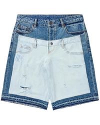 BBCICECREAM - Apollo Panelled Denim Shorts - Lyst