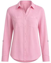 DKNY - Logo-Embroidered Chest-Pocket Shirt - Lyst