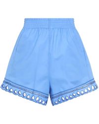 Ermanno Scervino - Broderie-anglaise Elasticated-waist Shorts - Lyst