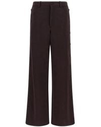 DI.LA3 PARI' - Button-Side Wide-Leg Trousers - Lyst
