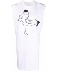 Lemaire - X Tomaga robe imprimée à design sans manches - Lyst