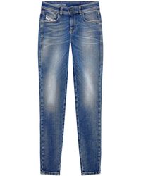 DIESEL - Slandy 2017 mid-rise skinny jeans - Lyst