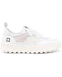 Date - Contrast-panel Leather Sneakers - Lyst