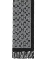 Gucci - Gg Jacquard Wool Scarf - Lyst