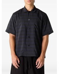 Sacai - Horizontal-Stripe Short-Sleeve Shirt - Lyst