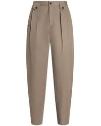 Dolce & Gabbana - Cotton Twill Trousers - Lyst