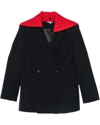 Loewe - Blazer Con Doble Botonadura Y Cuello De Punto - Lyst