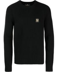 Belstaff - Logo-Patch Wool Sweatshirt - Lyst