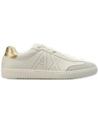ARMANI EXCHANGE - Perforated-Logo Sneakers - Lyst