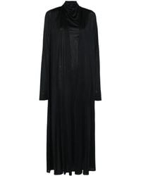 Fabiana Filippi - Silk Jersey Draped Mock-Neck Maxi Dress - Lyst