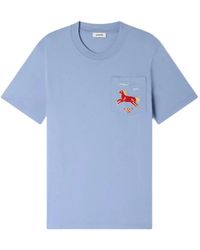 Sandro - Embroidered Horse Cotton T-Shirt - Lyst